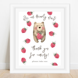 Poster Ours aquarelle - Merci d'être venu