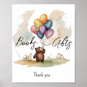 Poster Ours Baby showers neutres de genre Livres et cadea