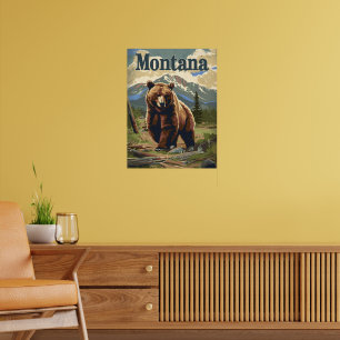 Poster Ours Brown du Montana