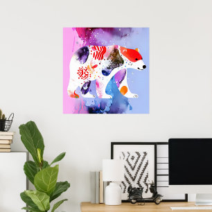 Poster Ours céleste avec un sourire