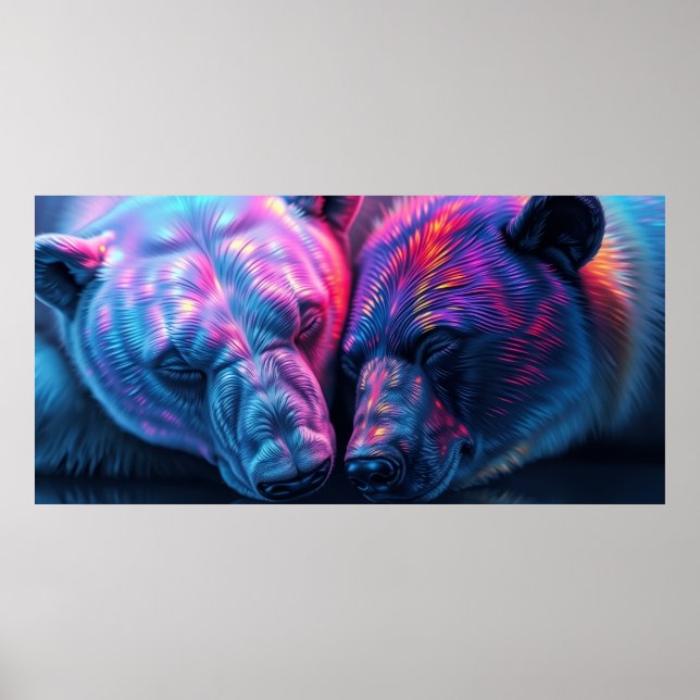 Poster Ours colorés (Devant)