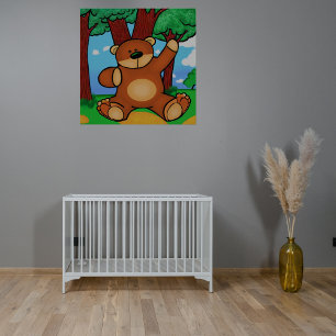 Poster Ours dans la prairie - Ours en prairie
