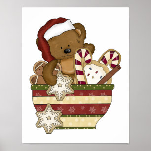 Poster Ours de Noël doux