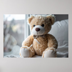 Poster Ours en peluche assis confortablement