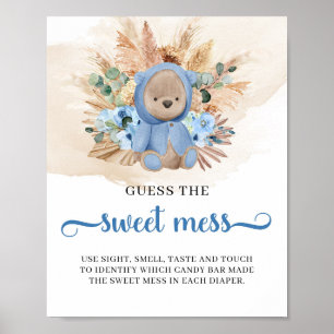 Poster Ours en peluche tropical Guess The Sweet Mess jeu