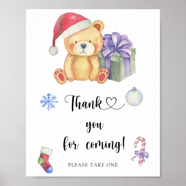 Poster Ours et cadeau xmas \ Merci pour l'affiche à venir (Devant)