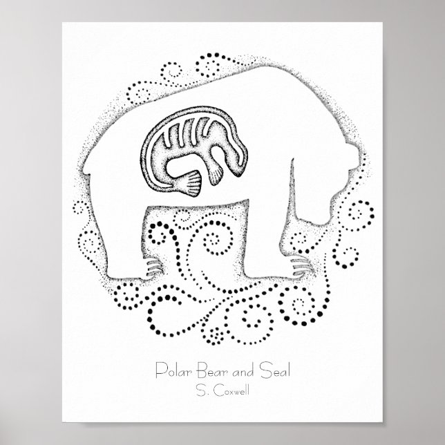 Poster Ours et phoques polaires (Devant)