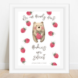 Poster Ours - Les bébés sont doux