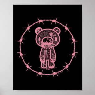 Poster Ours Lourd Le Fil Lit Grizzly Naughly Cercle H