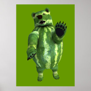 Poster Ours national de jour de pastèque