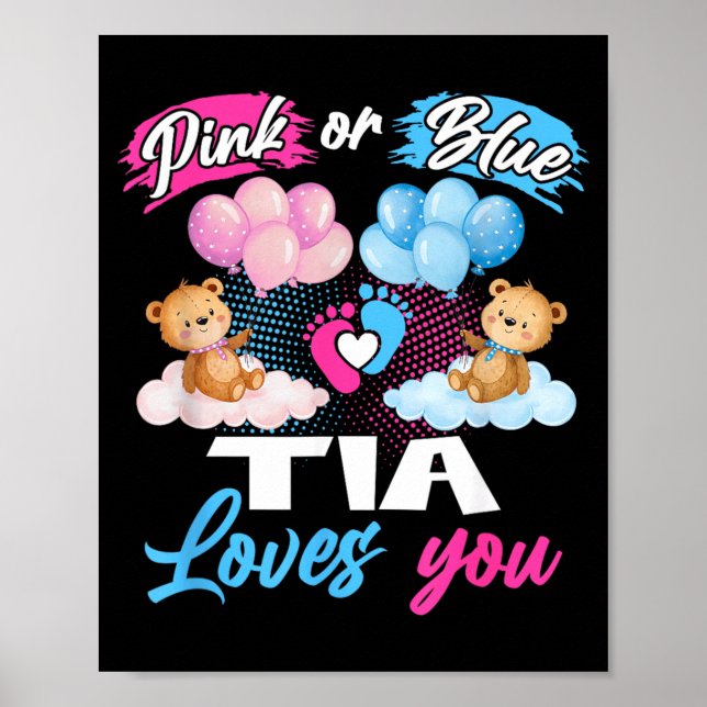Poster Ours nk ou bleu Tia t'aime révélation du sexe (Devant)