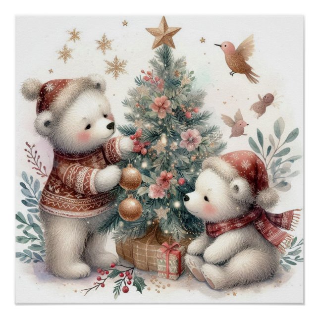 Poster Ours Noël 1 (Devant)