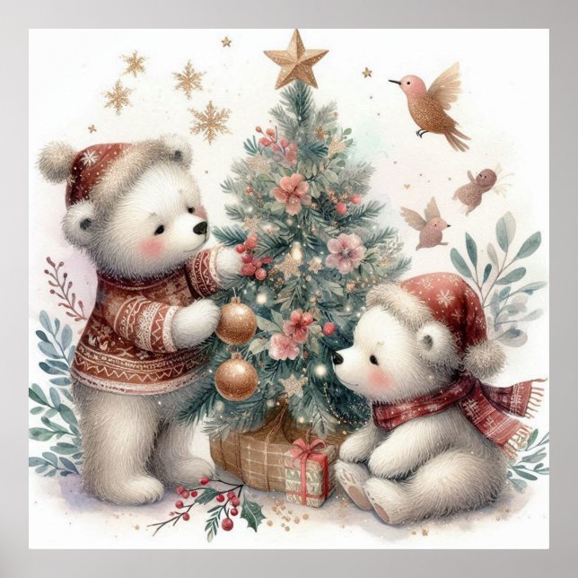 Poster Ours Noël 1 (Devant)
