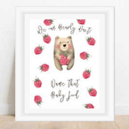 Poster Ours - Nom de l'aliment pour bébé