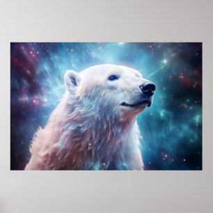 Poster Ours polaire animal sauvage Majestic Wilderness Ar