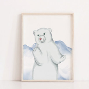 Poster Ours polaire Artique Animal Nourriture Décor Mur
