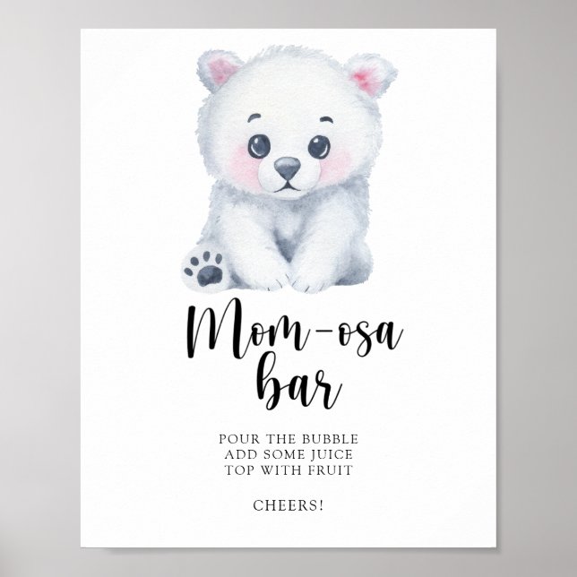 Poster Ours polaire - bar Maman-Osa (Devant)