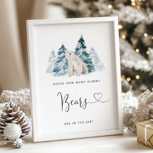 Poster Ours polaire Devinez combien d'ours