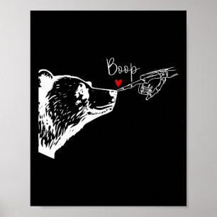 Poster Ours Skeleton Boop Ours Drôle Halloween Fille Homm