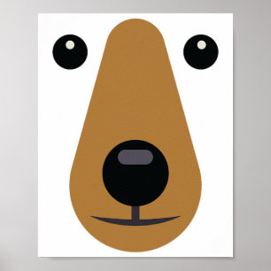 Poster Ours Visage mignonne Facile Halloween Costume Enfa