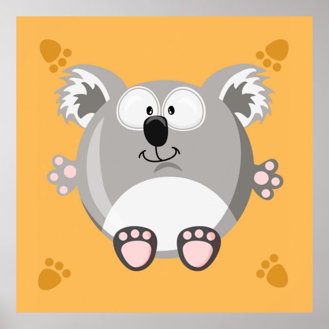 Poster Ourson koala mignon (Devant)