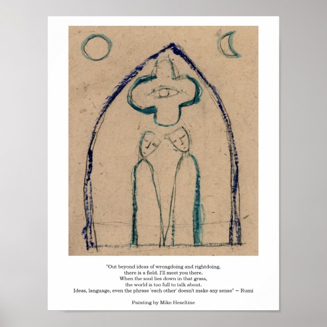 Poster Out Beyond idées poème de Rumi (Devant)