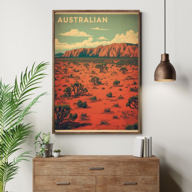 Poster Outback Odyssey – Retro Australian Desert Travel  (Créateur téléchargé)