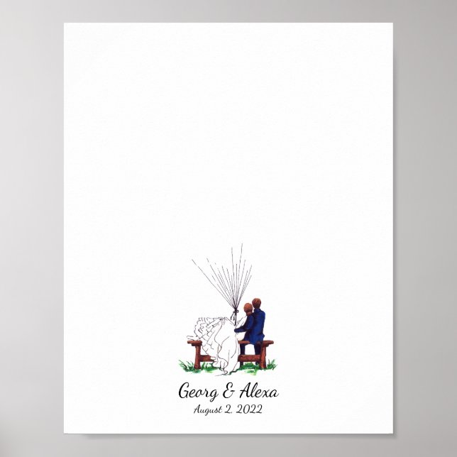 Poster Outdoor Love Mariage Couple empreintes digitales L (Devant)