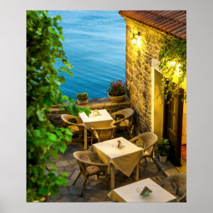 Poster Outdoor Tables at Resturant