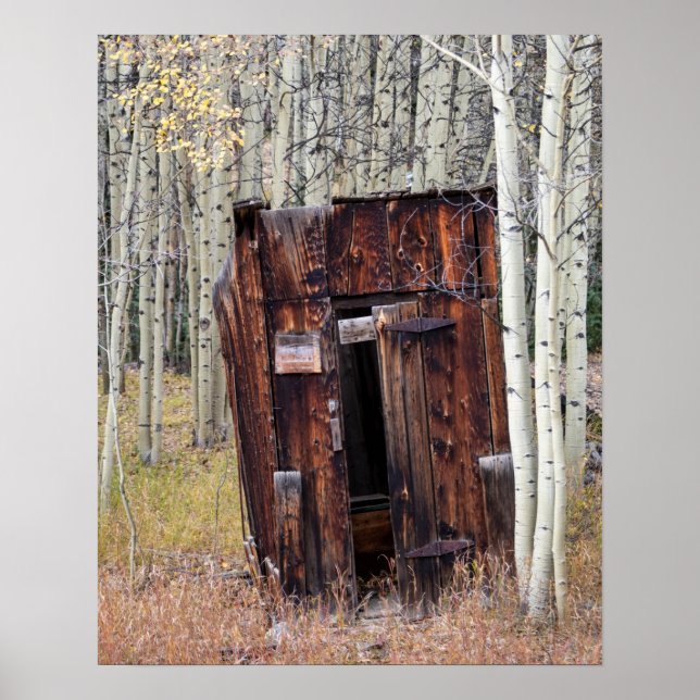 Poster Outhouse rustique à Aspen St Elmo Colorado (Devant)