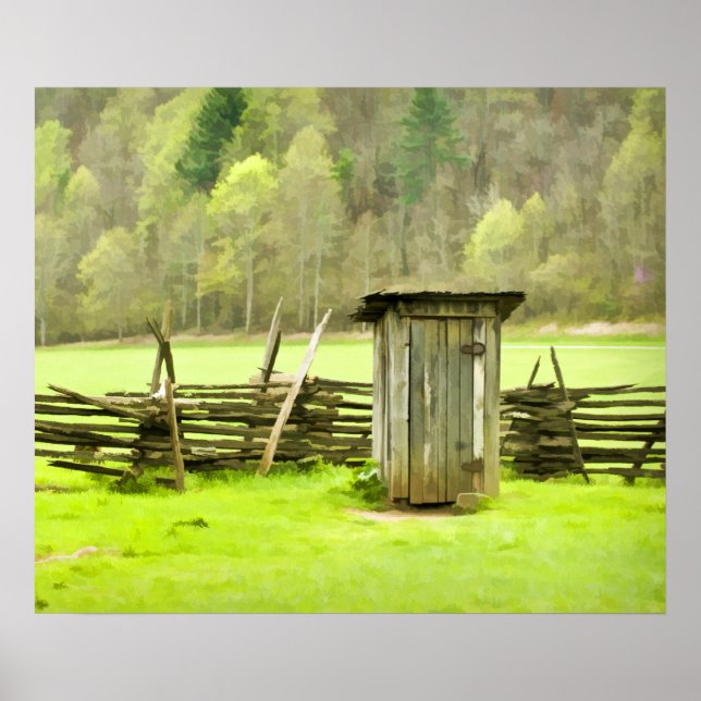 Poster Outhouse Smoky Mountains (Devant)