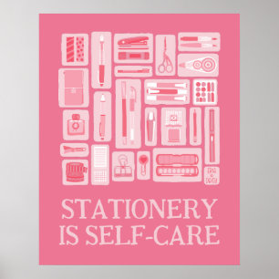 Poster Outils de création rose Illustration Autosoins