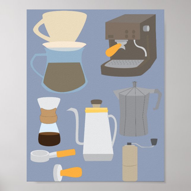 Poster Outils de machine à café (Devant)