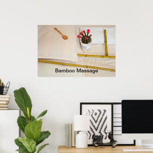 Poster Outils de massage en bambou