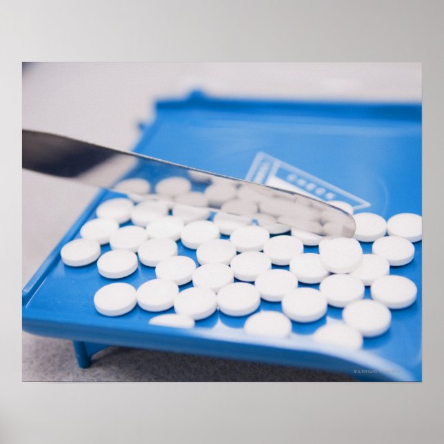 Poster Outils de pharmacie, pilules, médicaments (Devant)