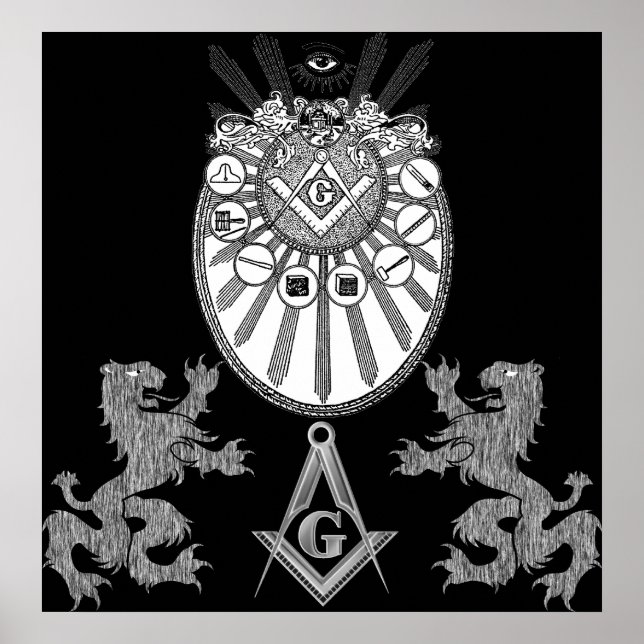 Poster Outils de travail et Lions (Devant)