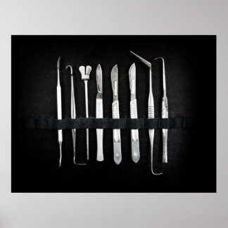 Poster Outils d'embaumement d'antiquités assortis