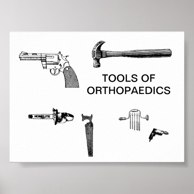 POSTER OUTILS D'ORTHOPÉDIE (Devant)