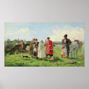 Poster Outre de au centre serveur de Zaporozhian, 1889