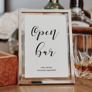 Poster Ouvrir le panneau mariage de barre