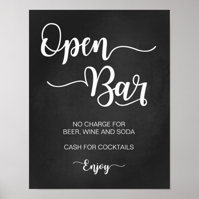 Poster Ouvrir le panneau Mariage de barre | Signes de cal (Devant)