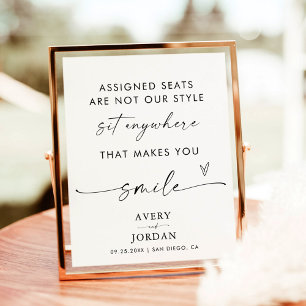 Poster Ouvrir le panneau Mariage de siège Aucun siège a