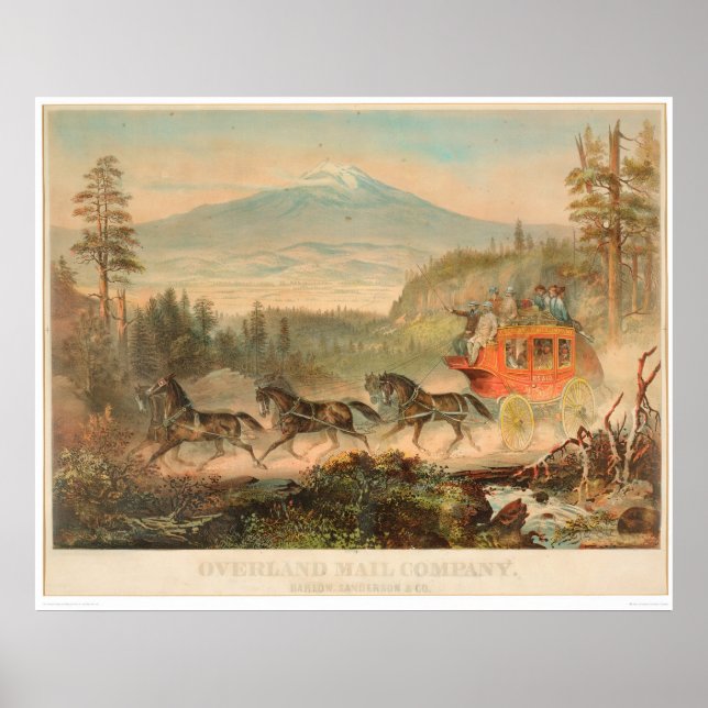 Poster Overland Mail Company (1268A) (Devant)