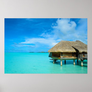 Poster Overwater bungalow on Bora Bora