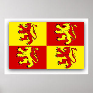 Poster Owain Glyndwr, drapeau du Royaume-Uni