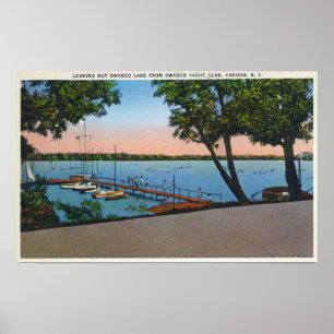 Poster Owasco Yacht Club Vue du lac Owasco