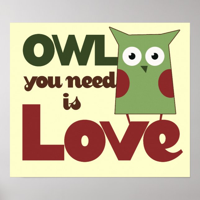 Poster Owl Love (Devant)