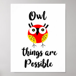 Poster Owl things are possible 