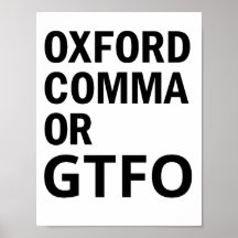 Oxford Comma ou GTFO