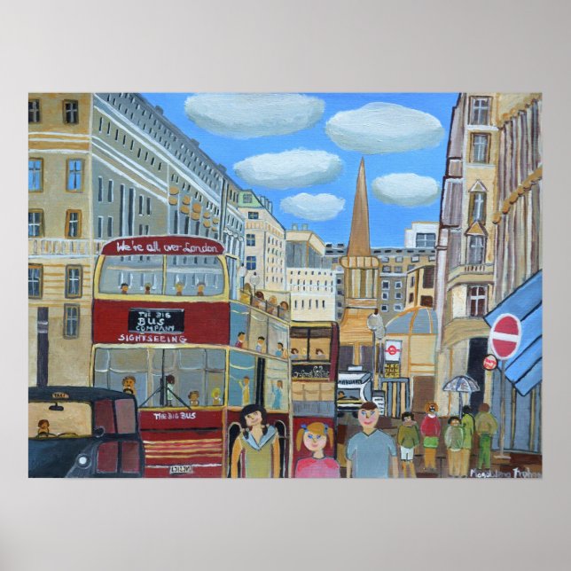 Poster Oxford Street Londres (Devant)